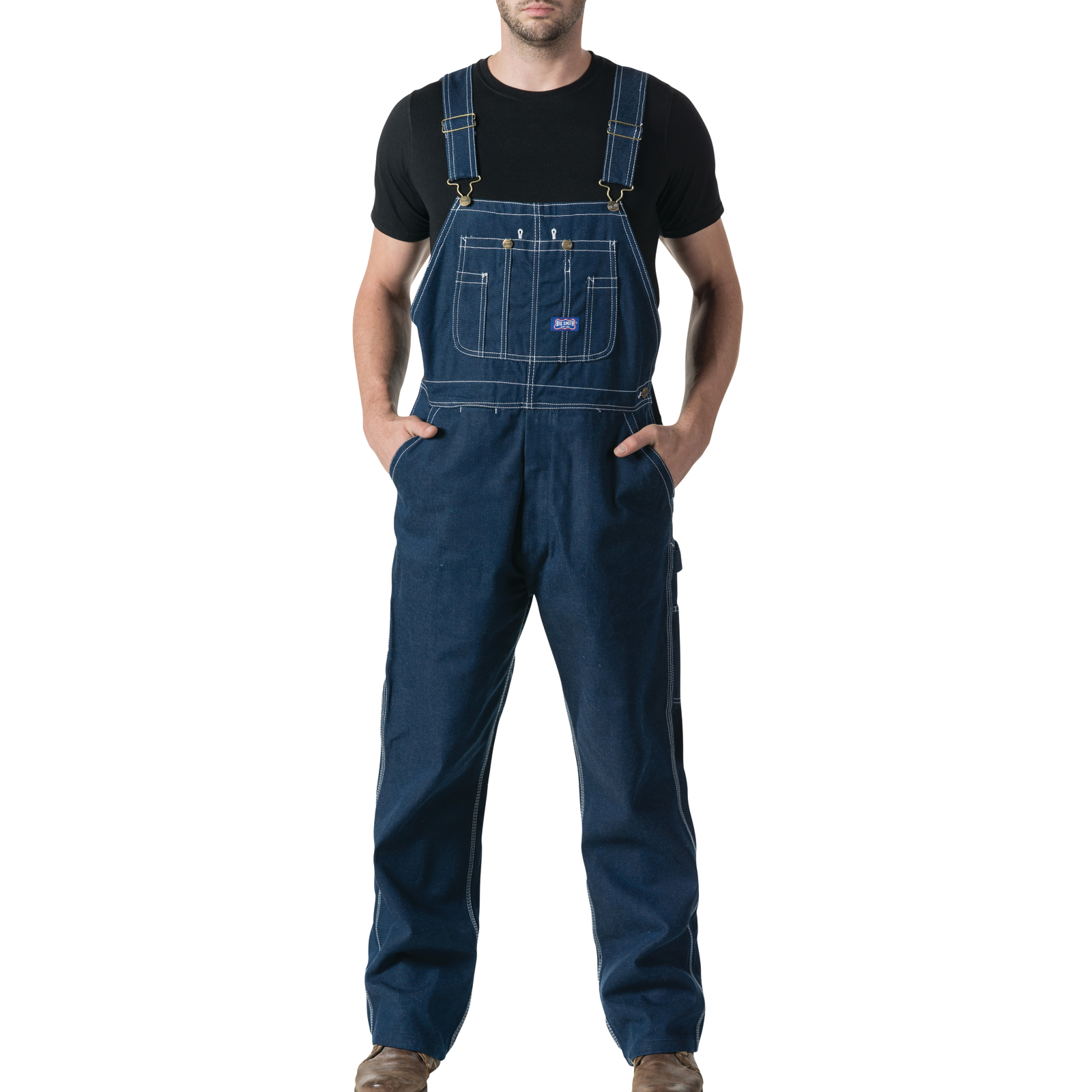 980 Round House Made in USA Zipper Fly Blue Denim Bib Overalls – Round  House American Made Jeans Made in USA Overalls, Workwear